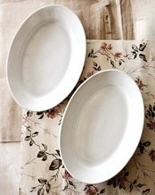 19世紀  フランス 36.5c おお巨大な白よ！白の集約と重厚なオーバルプレートb アンティーク