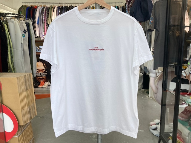 MAISON MARGIELA 21SS UPSIDE DOWN LOGO TEE  WHITE 48 94312