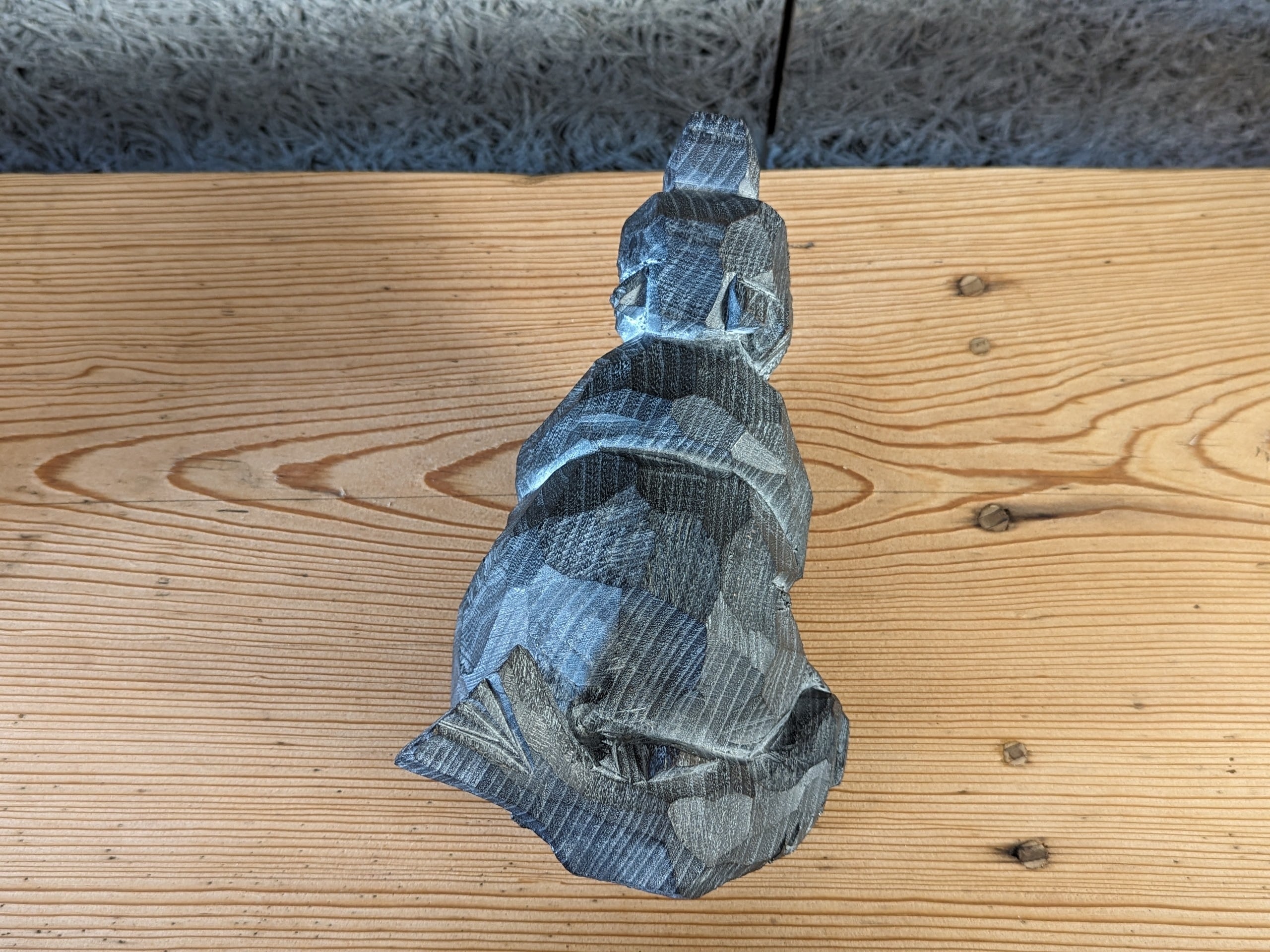 佐藤憲治 鮭の気持ち ＃1「がぶり」 | 木彫りの熊 | inoya | Basic