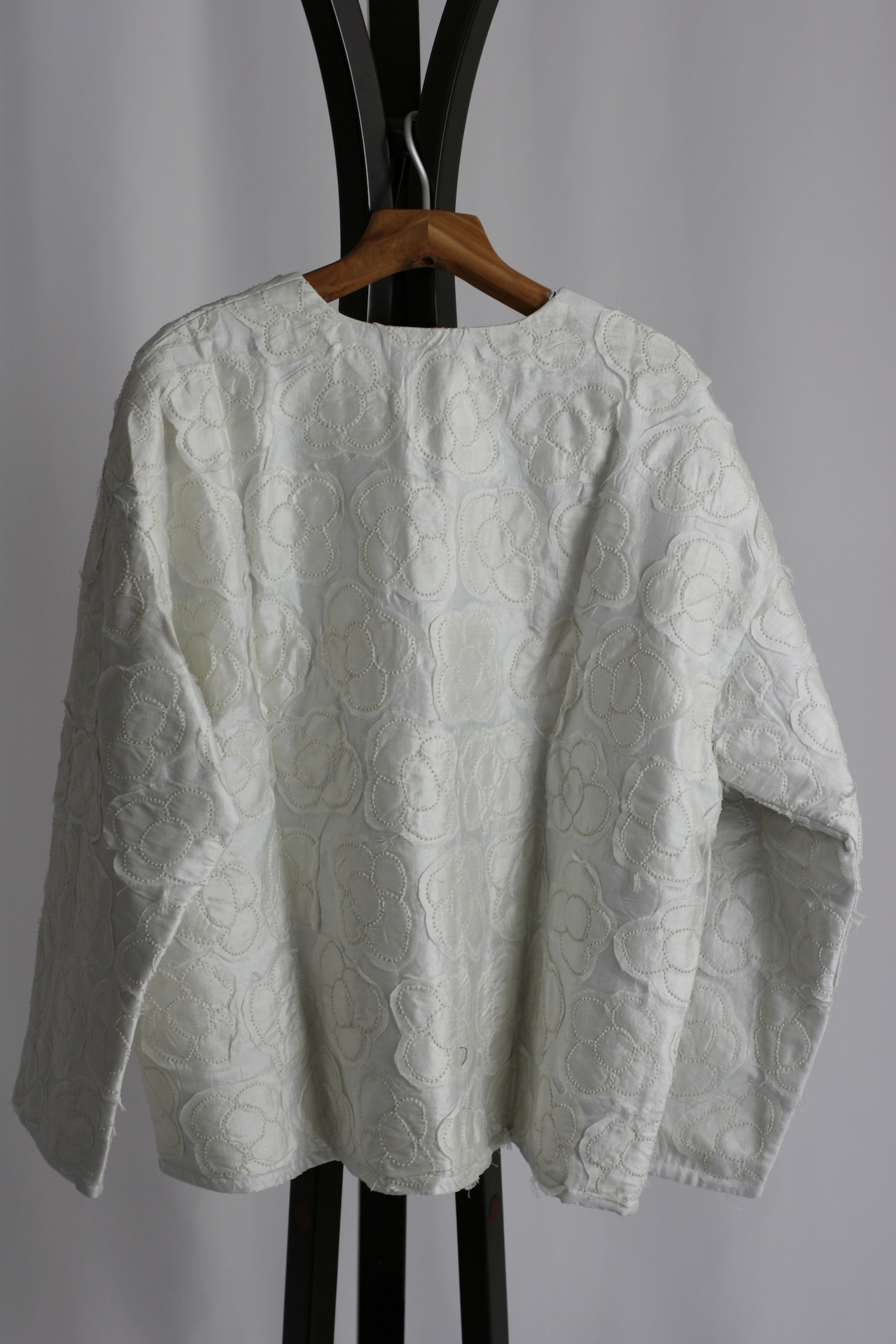 【BUNON】Khadi Silk Flower Quilting Blouson(BN2651)