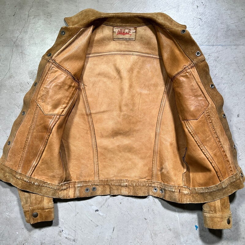 60's 70's Levi's リーバイス 3rd TYPE スエードジャケット Big E 均等V 希少 ブラウン 小さめ 34~36位  ラフスエード USA製 希少 ヴィンテージ BA-1821 RM2240H | agito vintage powered by BASE