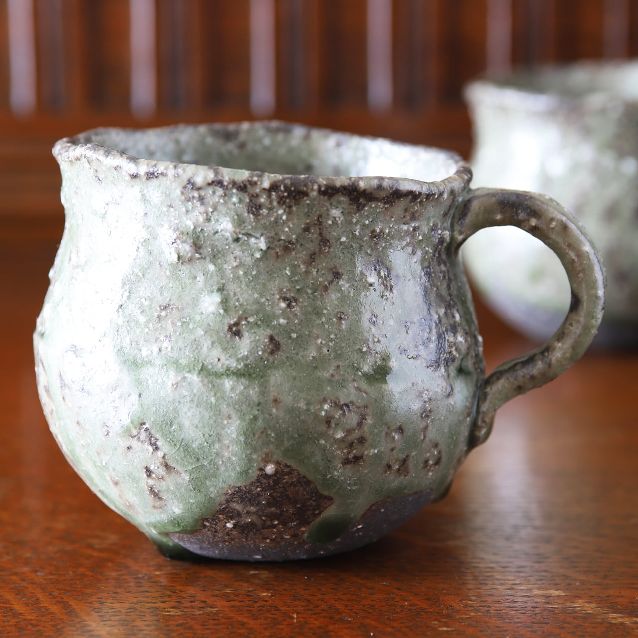 【灰釉 手びねりマグカップ 】■迫 能弘・よし工房 信楽焼