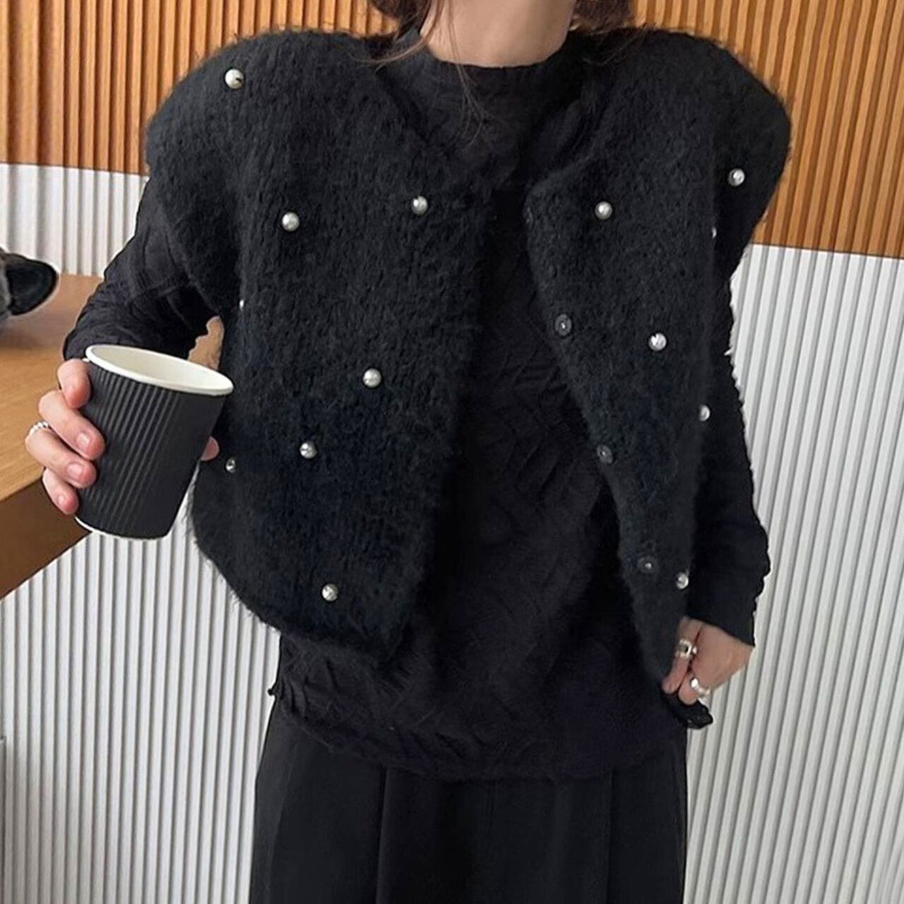 Pearl knit vest in 3 colors S171