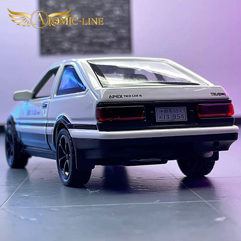 トヨタ AE86 SPRINTER トレノ 1/36 ミニカー 合金モデル ライト点灯