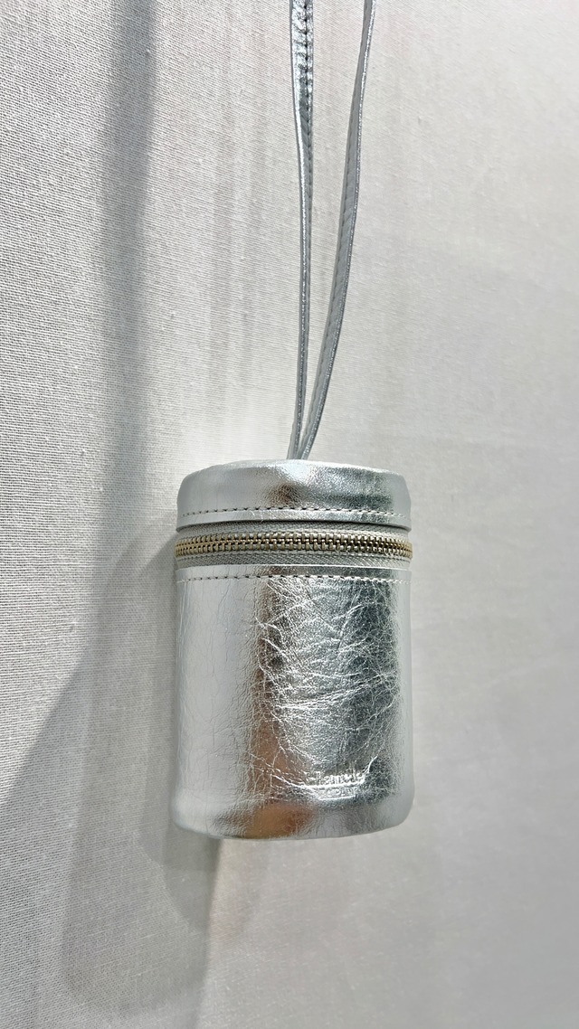 【blancle】S.LEATHER CYLINDER BAG / SILVER