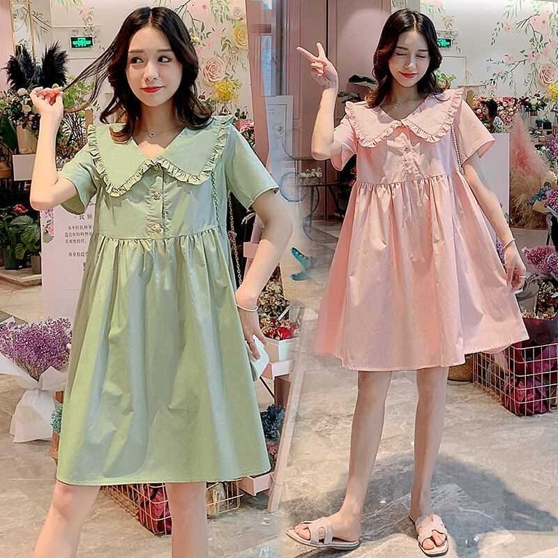 【新作】【送料無料】 マタニティウェア2019夏バージョンのアボカドグリーンドールカラーマタニティナーシングドレスマタニティナーシングドレス-アリババ サマー 夏物 expec283683199285