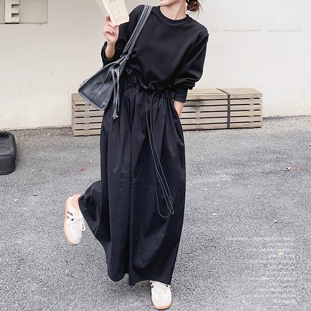 waist gathere switching onepiece S1223