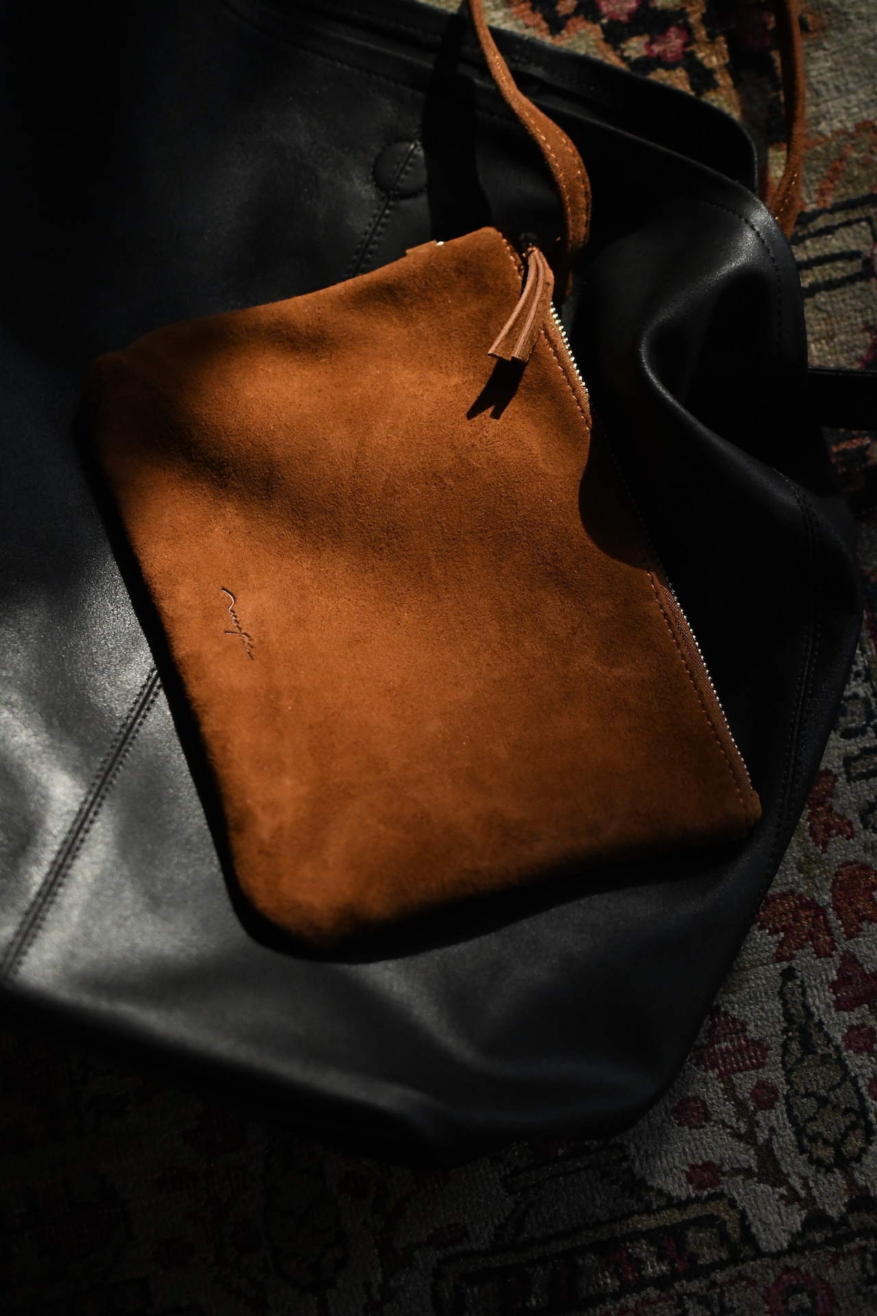 Morphée / POUCH (OIL SUEDE BROWN)