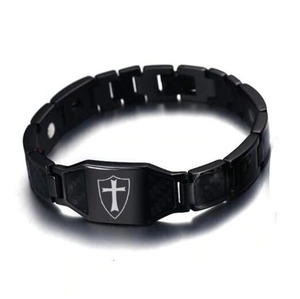 Cross magnetic men bracelet【TR2755】