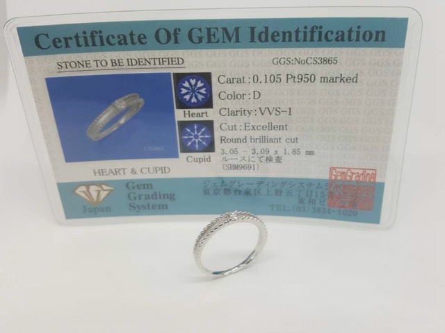 PT950 0.1ct ダイヤリング HC