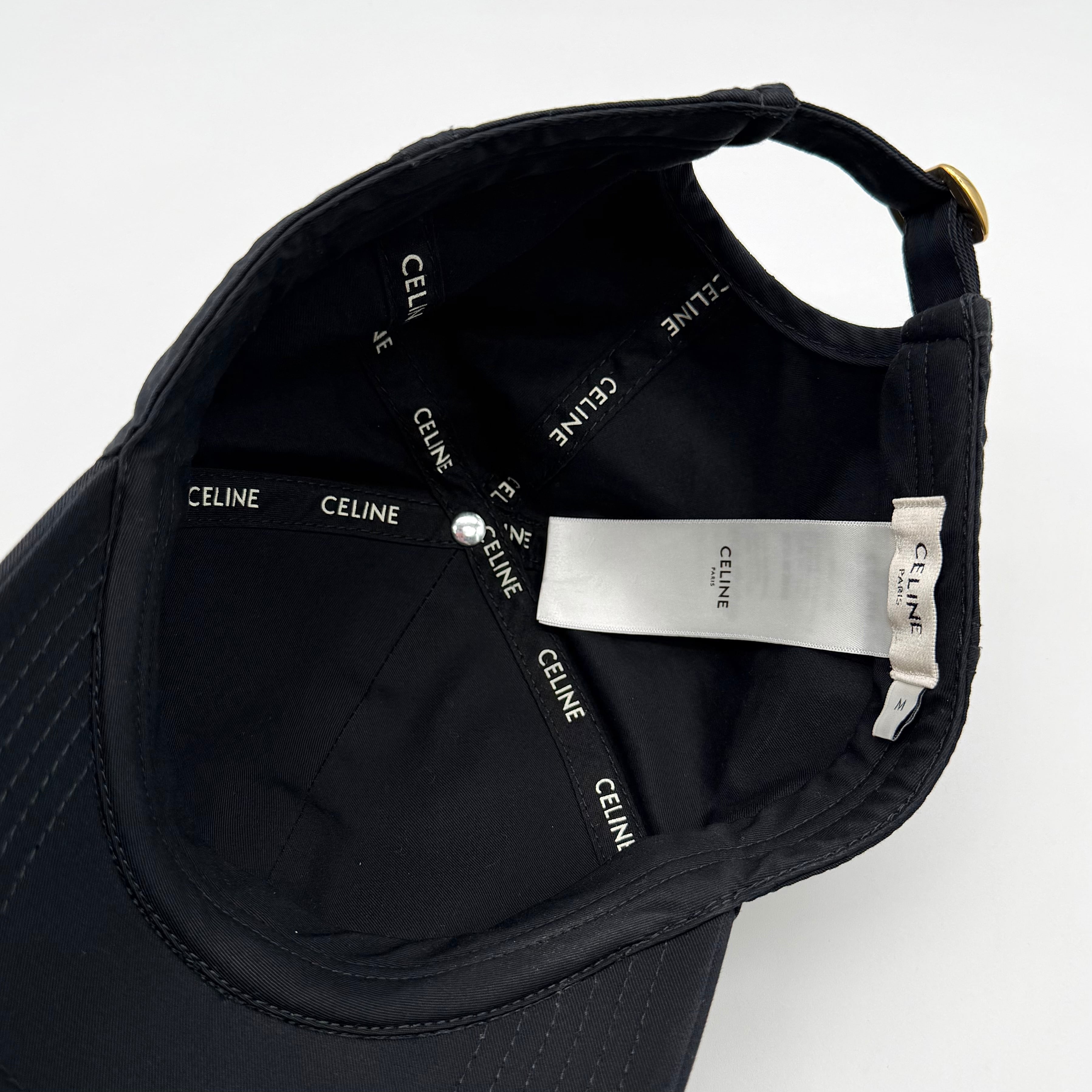 現行品】CELINE トリオンフ ベースボールキャップ帽子 ブラック
