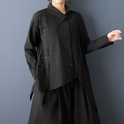 切り替えデザイン アシンメトリー シャツ  00348