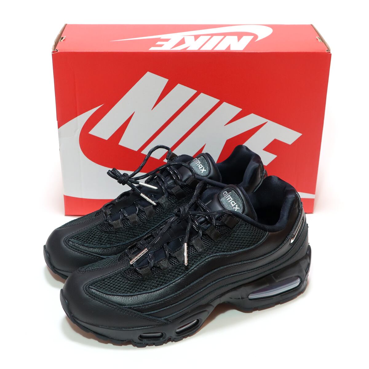 NIKE AIR MAX 95 BIG BUBBLE LTR QS LEATHER TRIPLE BLACK ( ナイキ