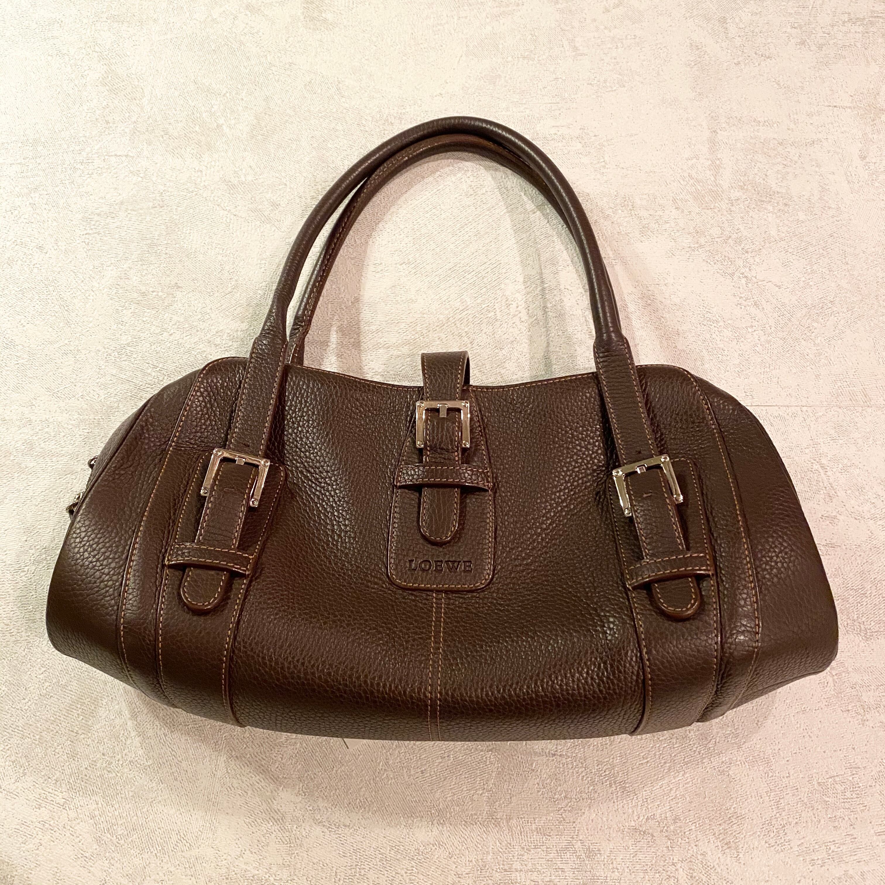 LOEWE brown leather hand bag “senda” | NOIR ONLINE