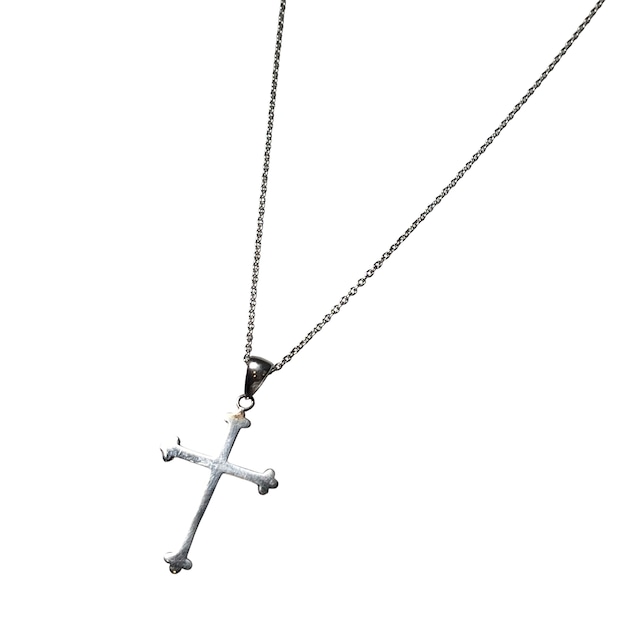 vintage silver cross pendant necklace