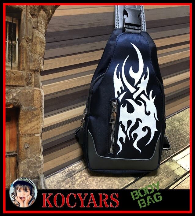 KOCYARS】オリジナルバッグ ハンドメイドペイント タトゥー トライバル