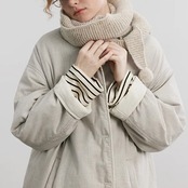 暖かさとオシャレを両立♪リバーシブルミドル丈ジャケット P0110