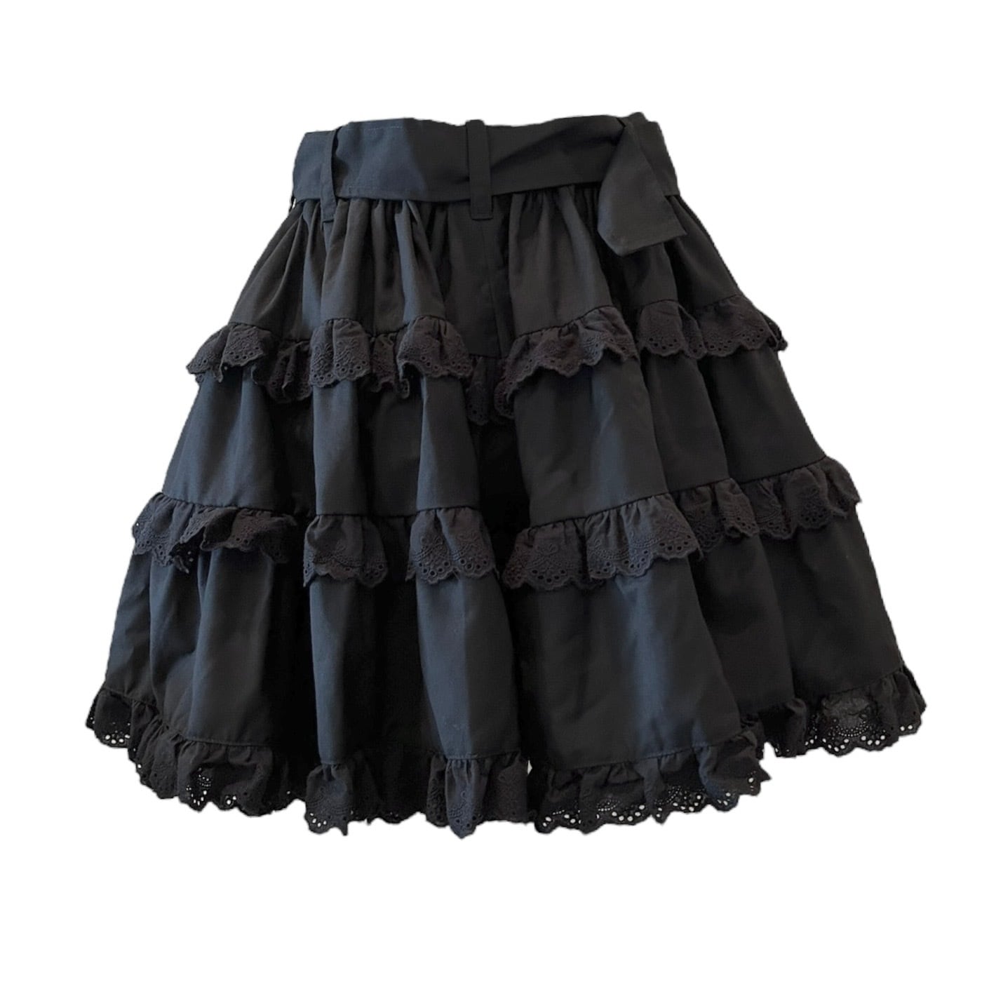 ローズティアードショートパンツ　BLACK