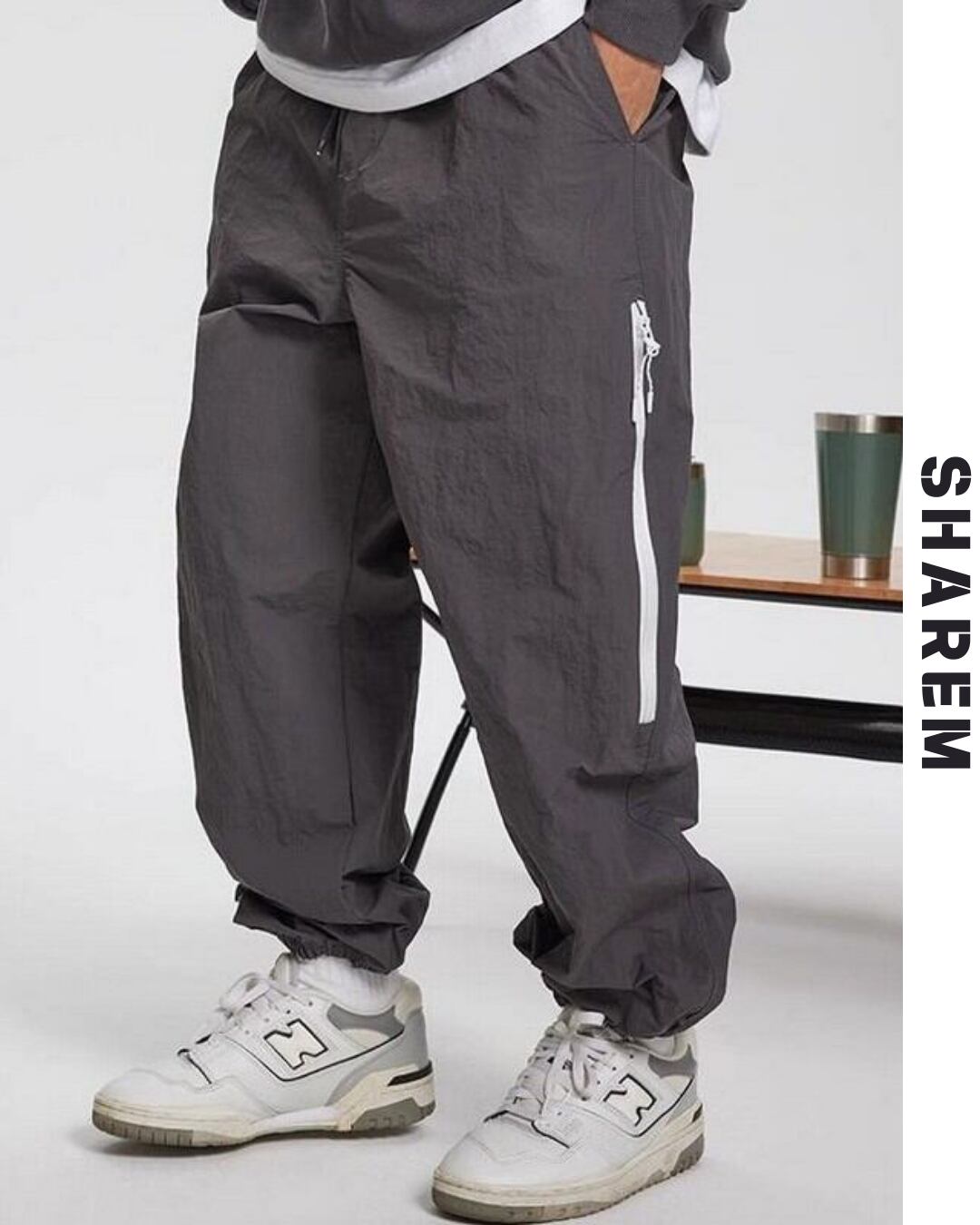 wide leg straight pants casual pants B0060