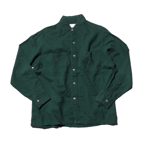 60sVintage DeepGreenWoolCottonShirt