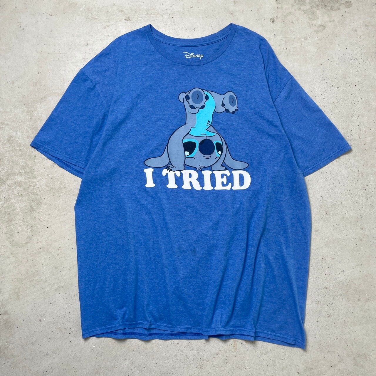 Disney ディズニー スティッチ キャラクタープリントTシャツ メンズ2XL 