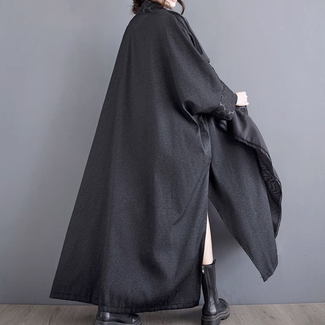 Frill layered A-line coat C1030