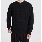 水平ラインデザイン ラウンドネックニット af0348