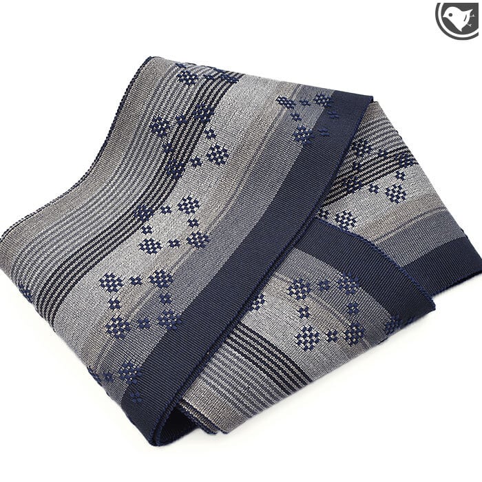 O0749 オールシーズン 美品 逸品 お洒落 作家物 手織 正絹 開き八寸帯 O0749 オールシーズン 美品 逸品 お洒落 作家物 手織 正絹 開き八寸帯