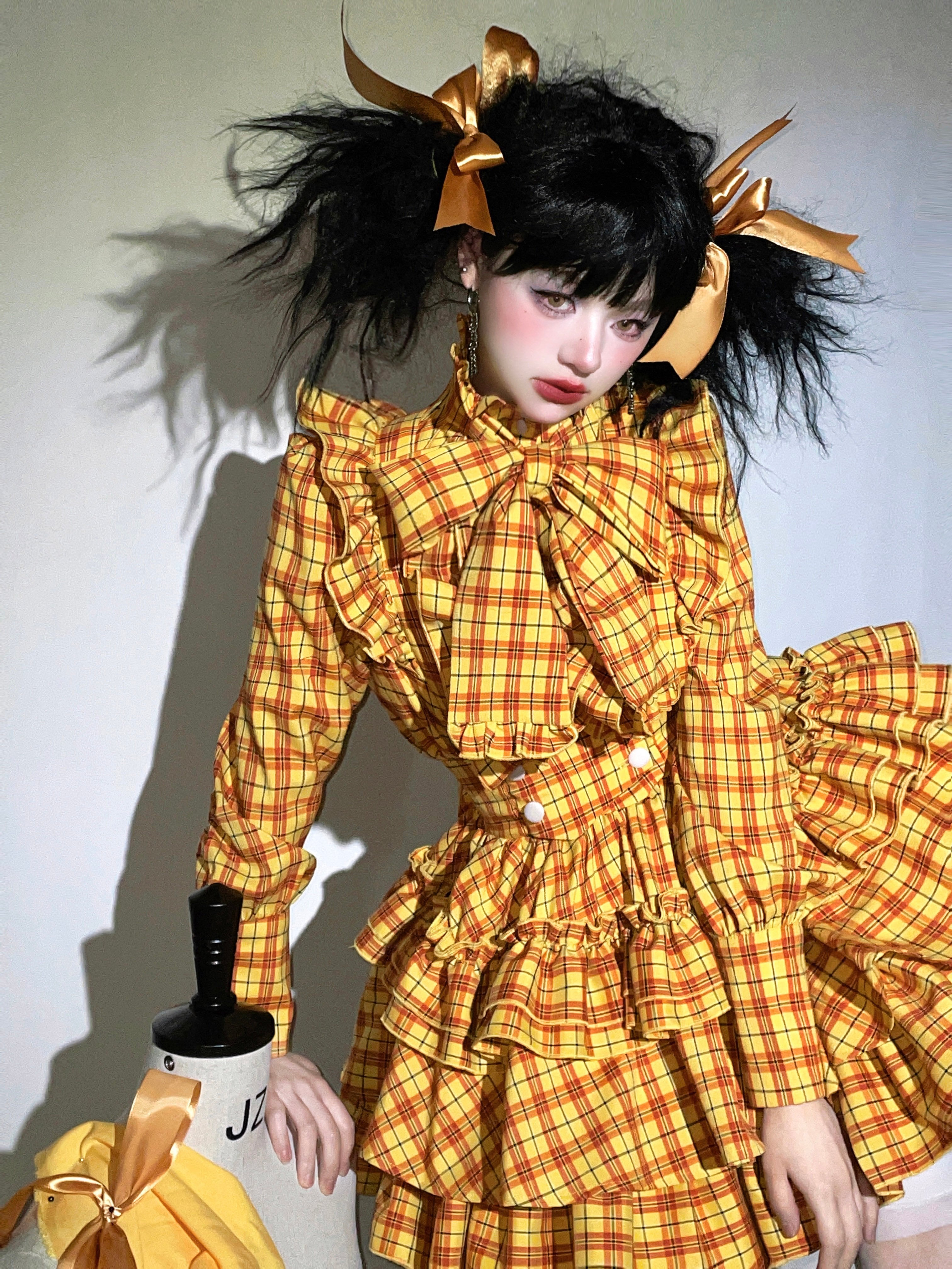 入荷済み「CATCOCOON・A DOLL'S HOUSE」チェック柄 ブラウス