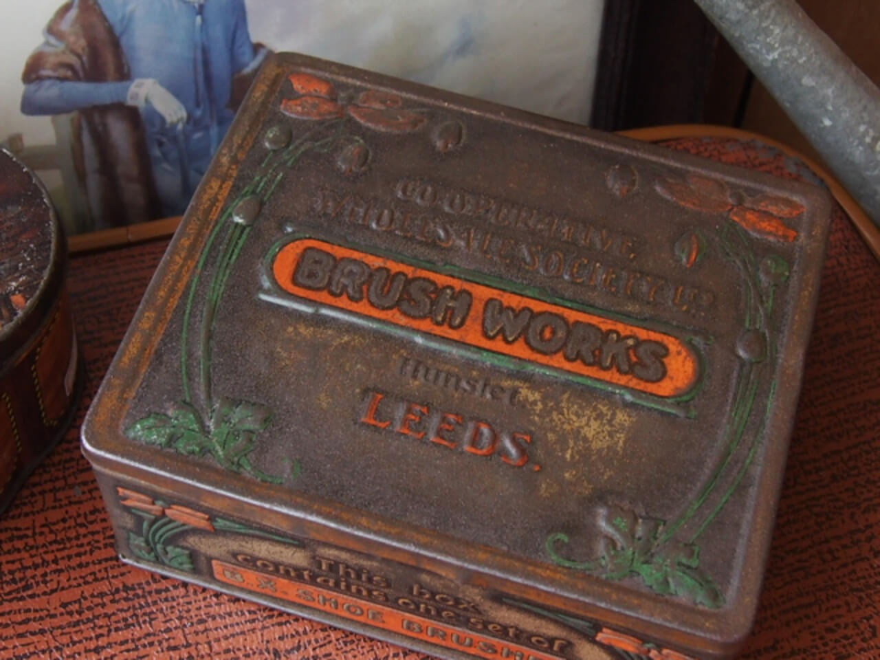 イギリスアンティーク　Shoe Cleaning Kit Box