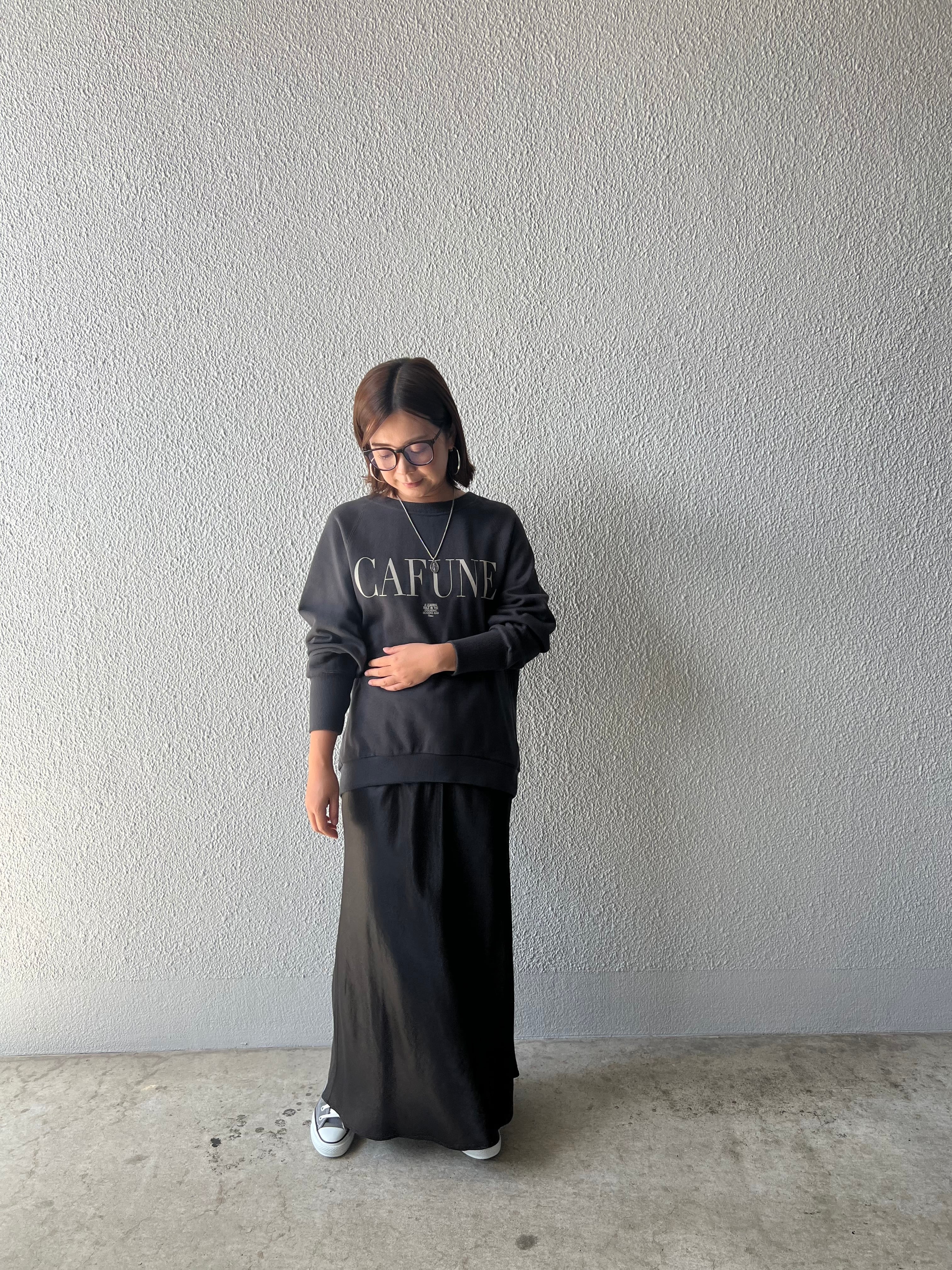 【cafune】バックZIP"CAFUNE"ロゴスウェット 535962