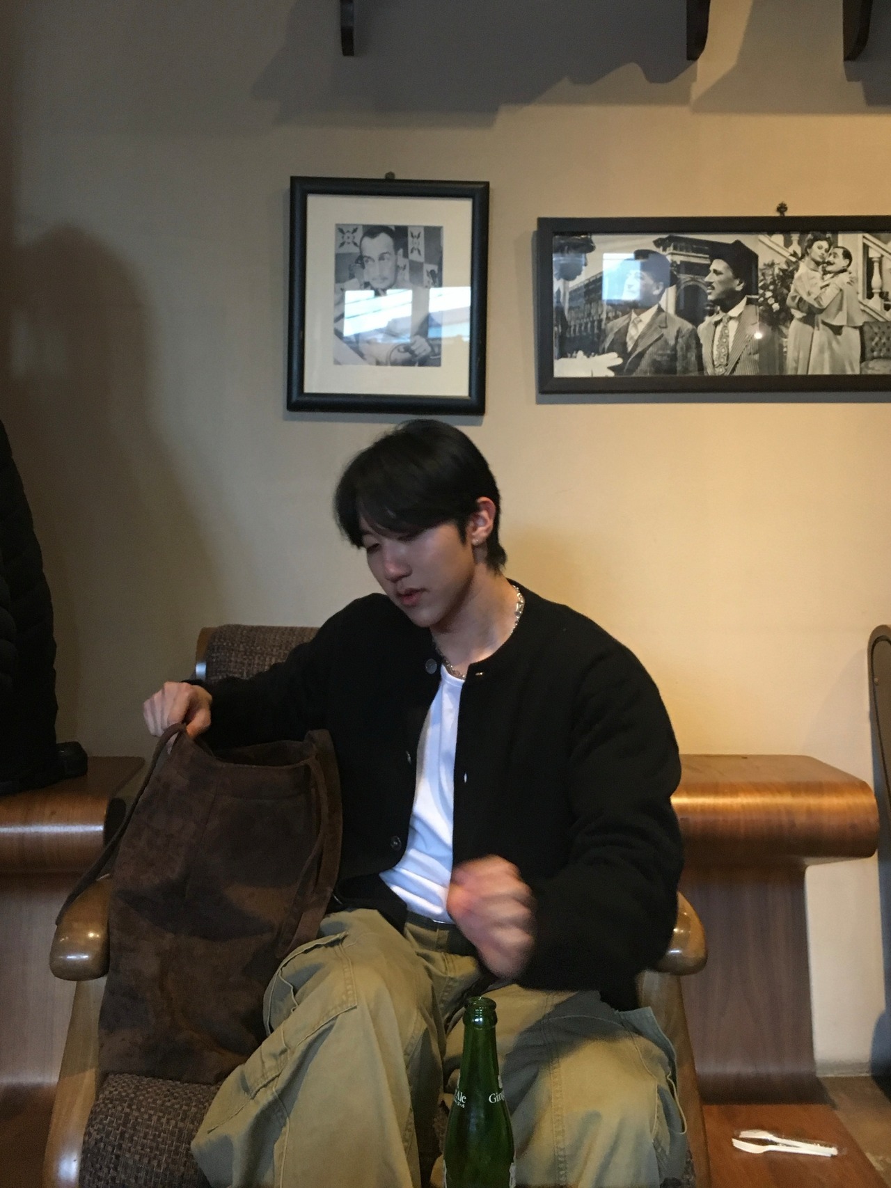 Cashmere Round Neck Knit Cardigan (5color) - 13