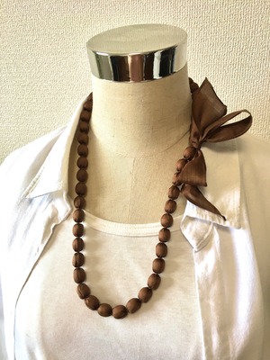 リボンネックレス(brown)