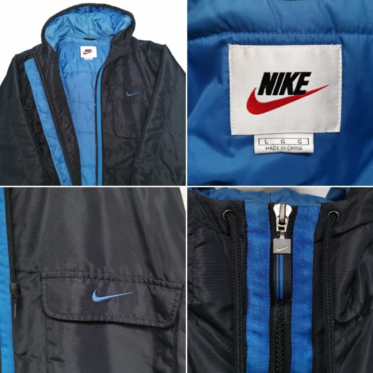 送料無料 L 90s NIKE ナイキ フィールド ナイロン ジャケット ベンチ 