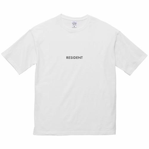 RESIDENT LOGOグラフィック ビッグシルエットTシャツ ホワイト