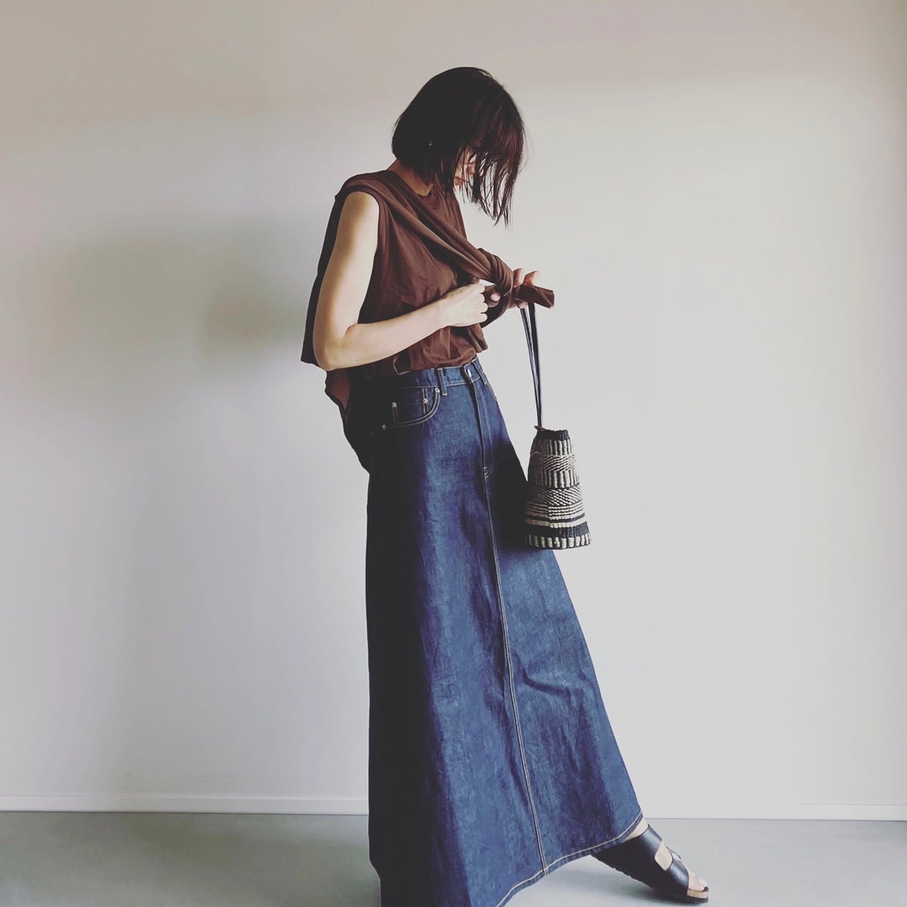SALE＞NARROW SKIRT（BLUE）デニムスカート | woadblue ONLINE STORE