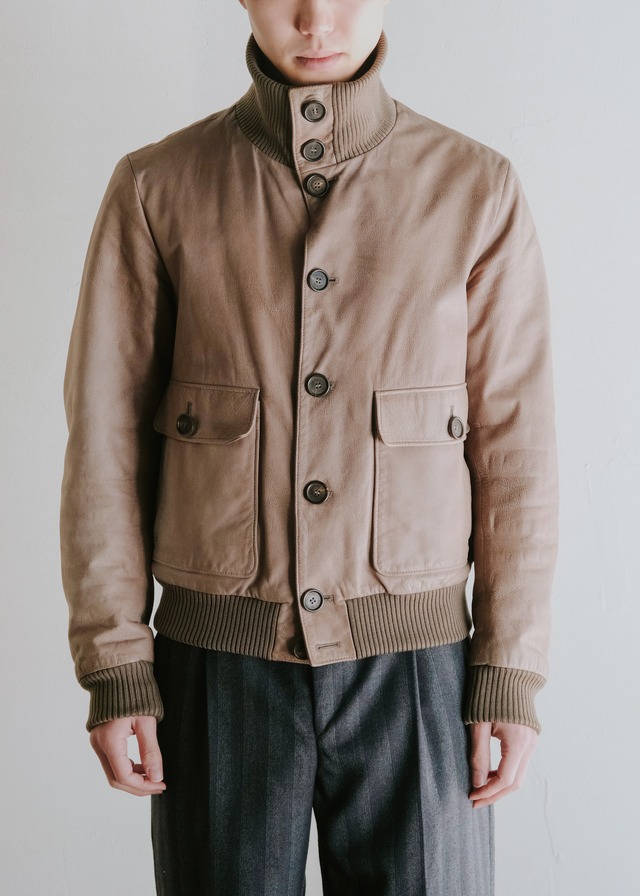 00-10's RUFFO high neck button leather blouson