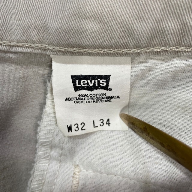 『送料無料』Levi's khakis L2 90s チノワイドパンツ カーキ W32