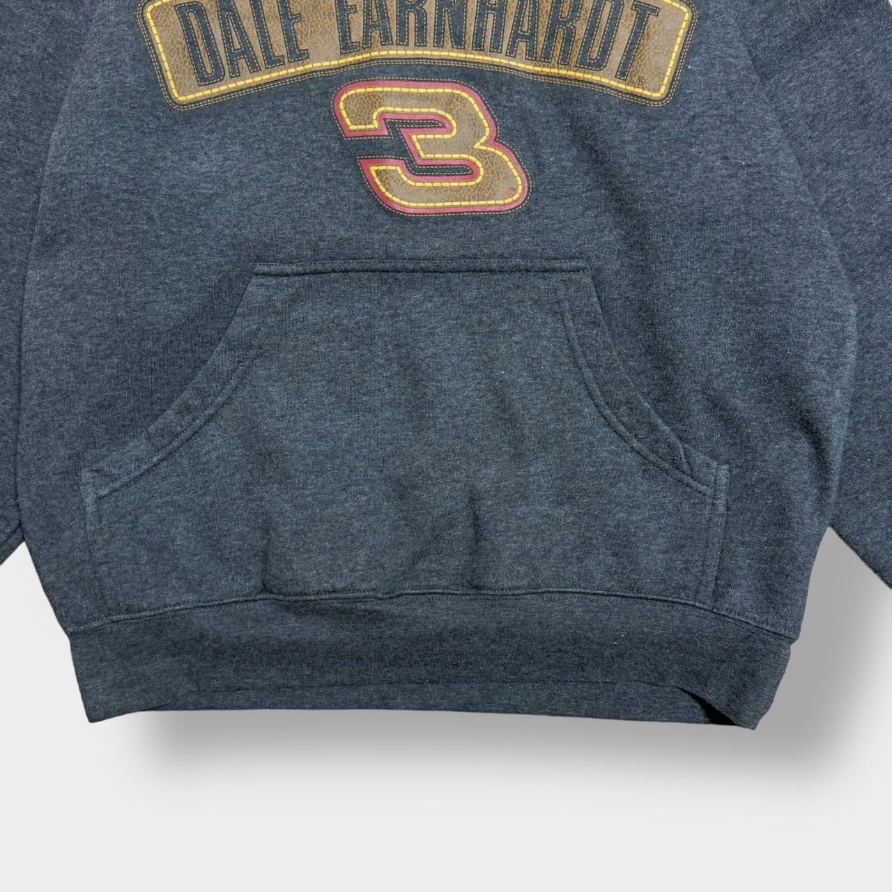 WINNERS CIRCLE ロゴ プリント スウェット パーカー プルオーバー グレー フーディー NASCAR デイル・アーンハート レース レーシング M us古着