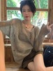 女性用透かし彫りニットセーター,上質セーター,カジュアルセーター,y2kトップス,セクシーな韓国の透明ジャンパー,ファッション,婦人服 パーカー ジャージ ｙ２ｋ T240908141119_01