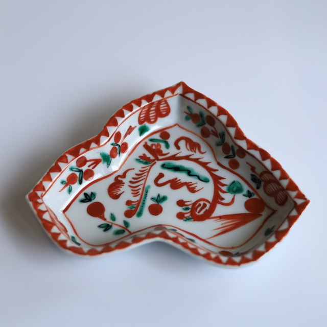 AS 新道工房　呉須赤絵麒鱗文向付