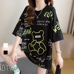 【韓国レディースファッション】ランダムロゴプリントTシャツ カジュアル ストリート クール スポーティ プチプラ BW2573