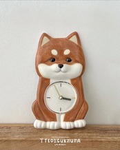 [予約販売] [tteokguk_nuna] Shiba Wall Clock