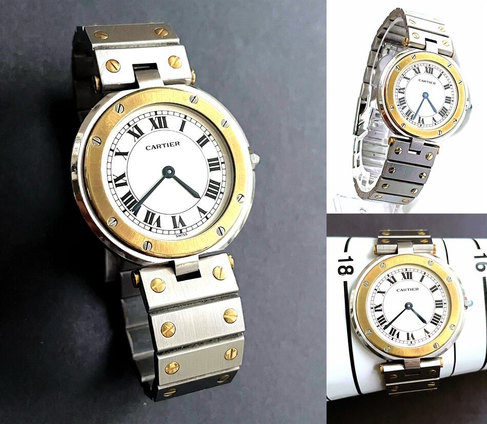 Cartier カルティエ Santos サントス ラウンド LM (ラージサイズ) メンズ クオーツ 男女