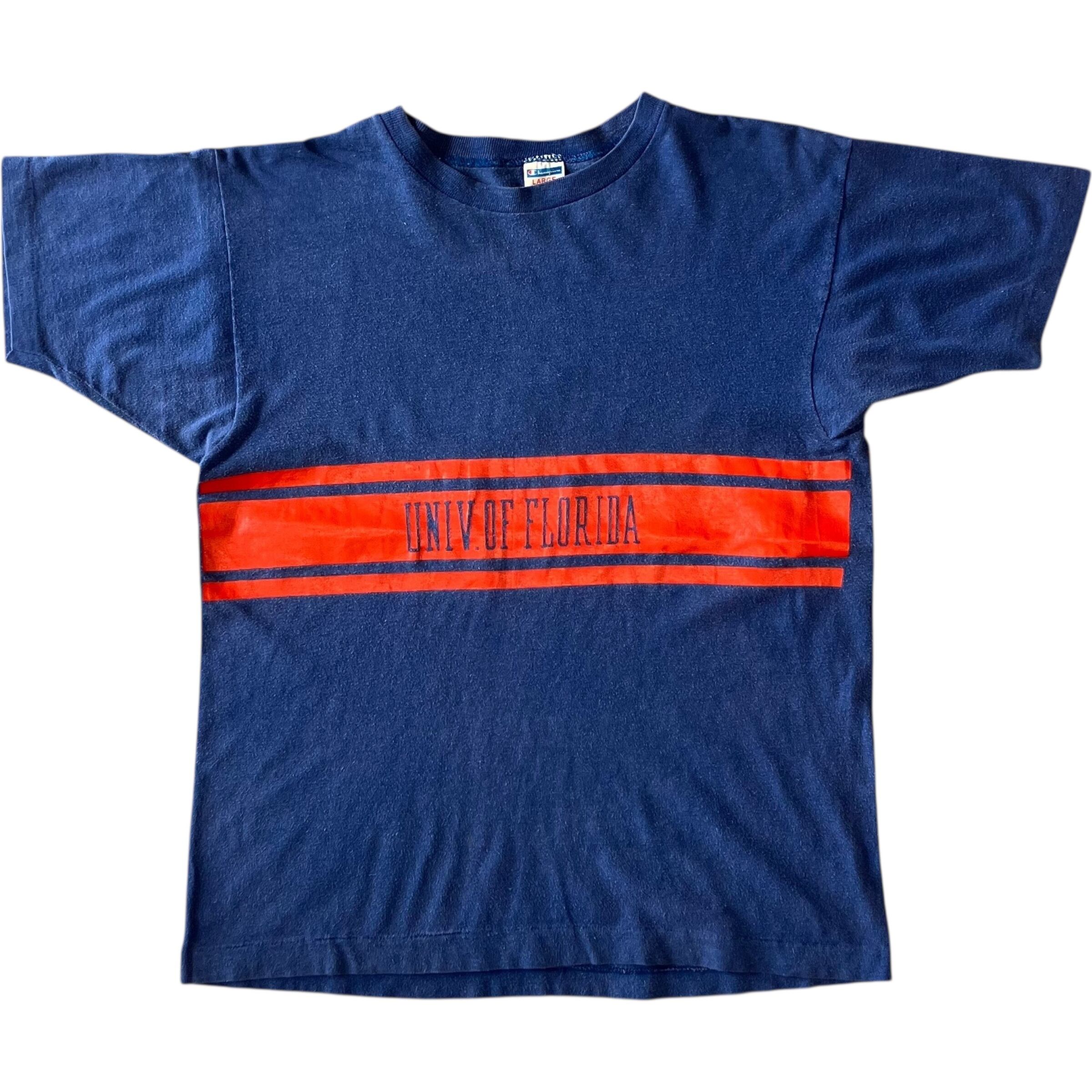 《L》champion チャンピオン 70s バータグ カレッジTシャツ ラバープリント 両面 No.2556