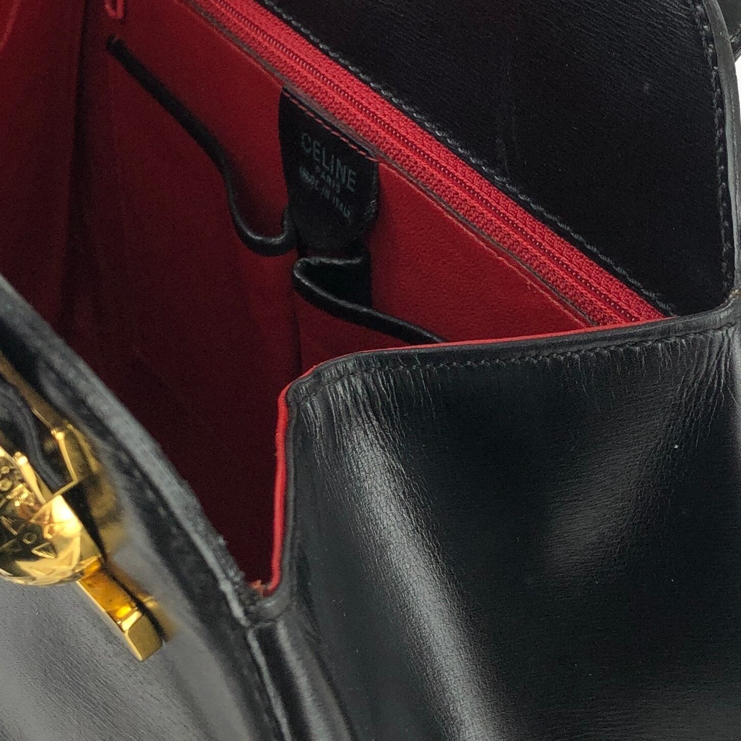 CELINE セリーヌ スターボール レザー トートバッグ ブラック vintage