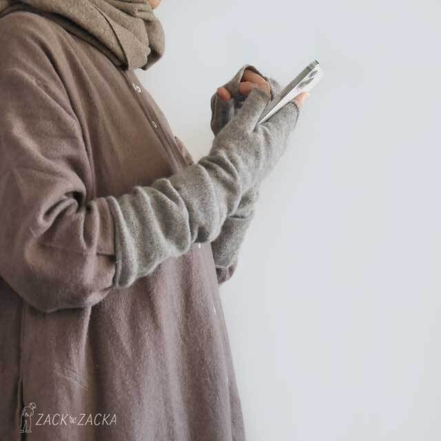 ヤクウール100％ フィンガーレスロンググローブ アームウォーマー