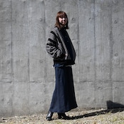 YASHIKI / GANKO別注 Shinsetsu Drivers Knit レディース着用コーディネート