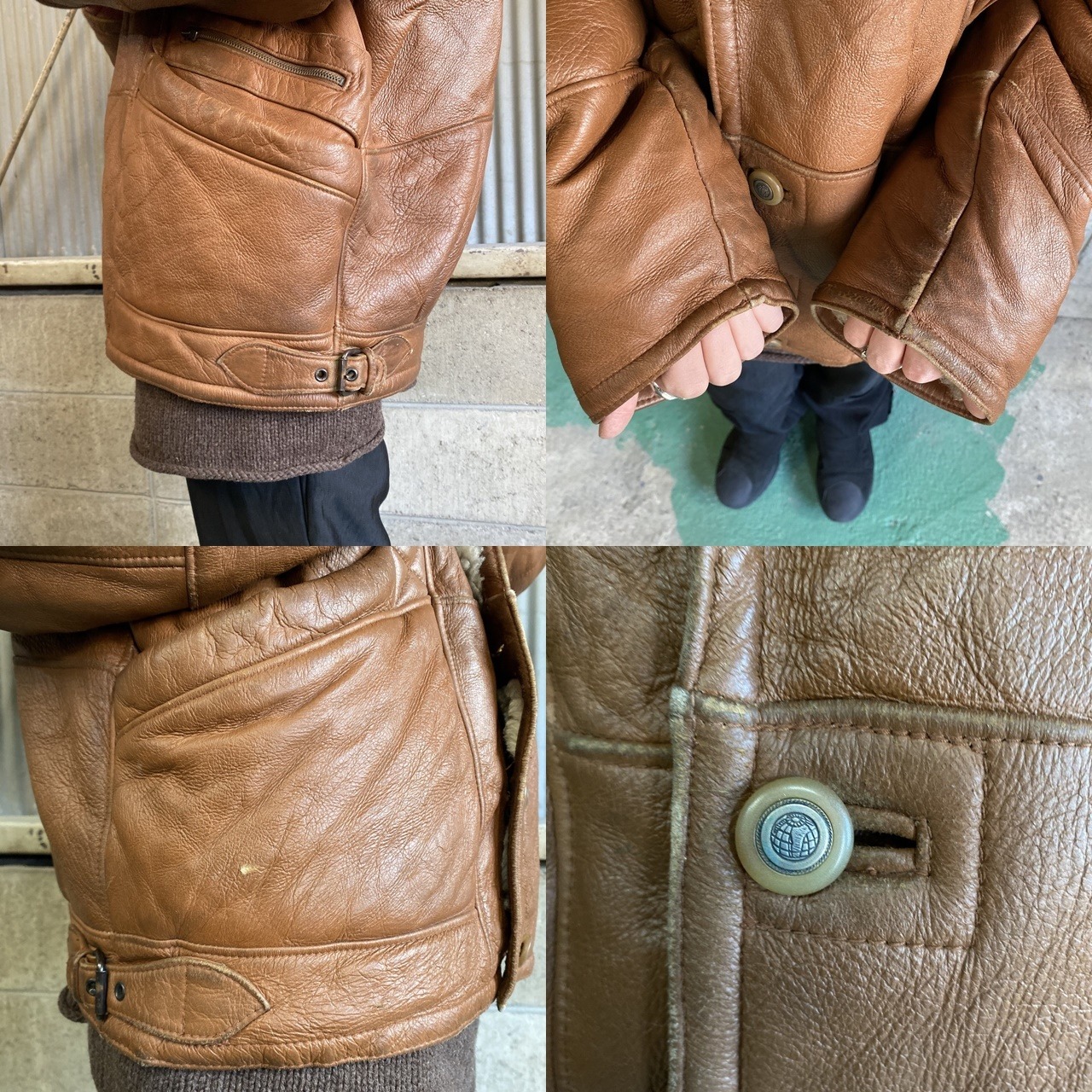 ORIGINAL SHEARLING トルコ製 リアルムートンジャケット メンズXL相当 
