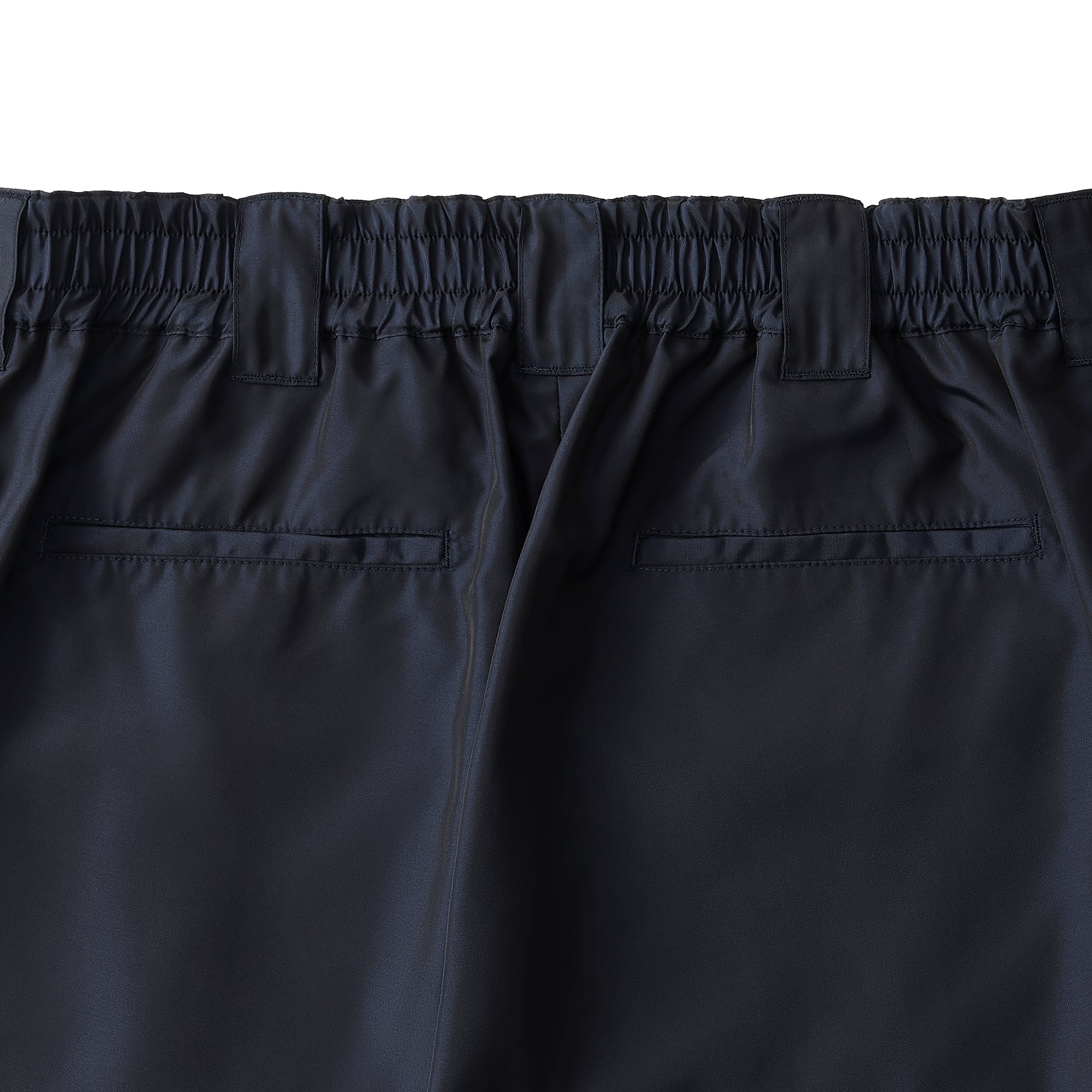 everyone two tuck nylon silk wide short pants (NAVY) | everyone